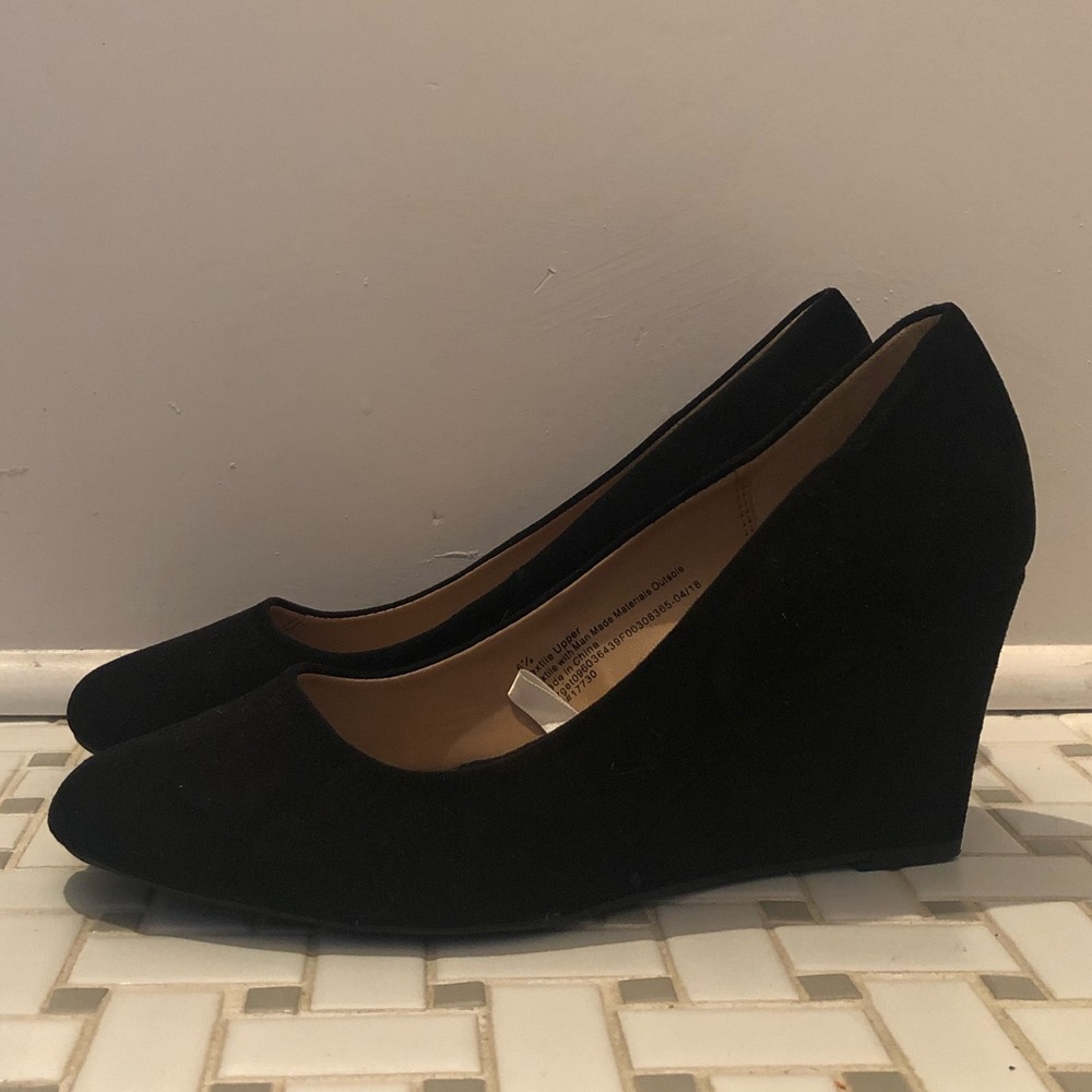 Faux Suede Wedges